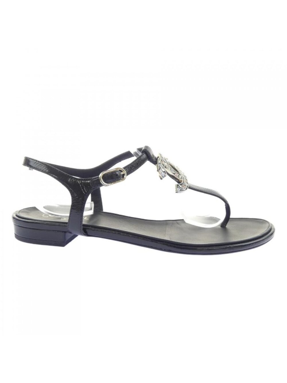 Chanel Thongs Sandals Black